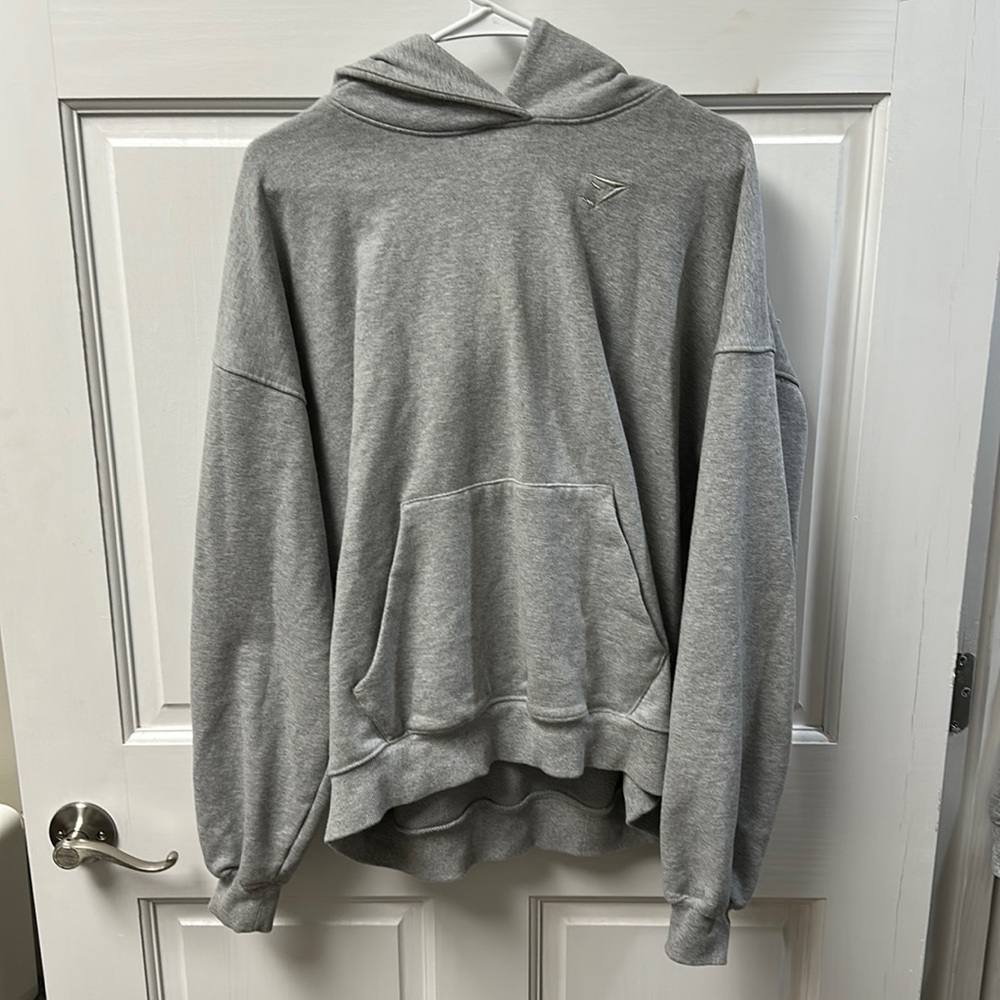 Gray Gym shark hoodie, runs oversized